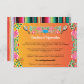 Mexican Fiesta Wedding Info cards Informatiekaartje (Voorkant / Achterkant)