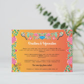 Mexican Fiesta Wedding Info cards Informatiekaartje (Staand voorkant)