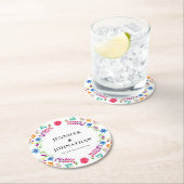 Mexican Fiesta Wedding Party Ronde Kartonnen Onderzetter (Insitu)