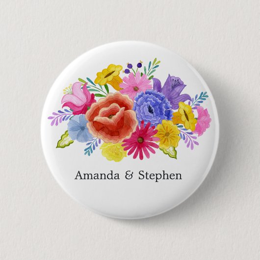 Mexican Fiesta Wedding Ronde Button 5,7 Cm (Voorkant)