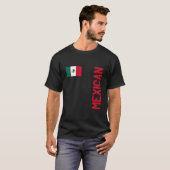 Mexican Flag And Mexico Roots T-shirt (Voorkant volledig)