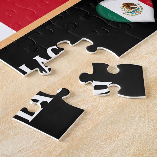 Mexican Flag & Mexican Country Legpuzzel (Zijkant)