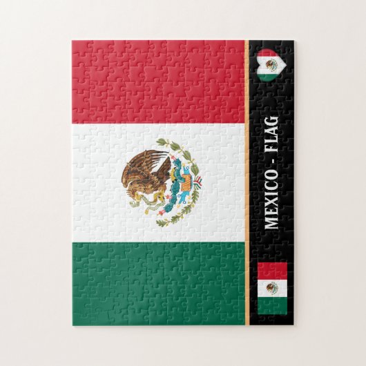 Mexican Flag & Mexican Country Legpuzzel (Verticaal)
