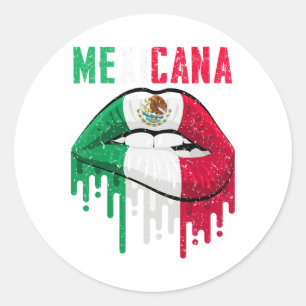 Mexican Flag Shirt Meisje Vrouwen Kinder Peuter Me Ronde Sticker
