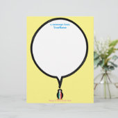 Mexican Flag Talking Ms. Penguin Briefpapier (Staand voorkant)