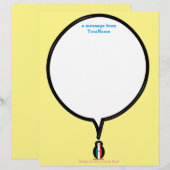 Mexican Flag Talking Ms. Penguin Briefpapier (Voorkant / Achterkant)