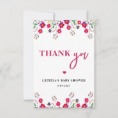 Mexican Floral Baby in Bloom Baby shower Bedankkaart (Voorkant)