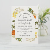 Mexican Floral Baby shower Invitation Kaart (Staand voorkant)