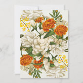 Mexican Floral Baby shower Invitation Kaart (Achterkant)