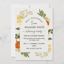Mexican Floral Baby shower Invitation