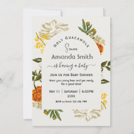 Mexican Floral Baby shower Invitation Kaart