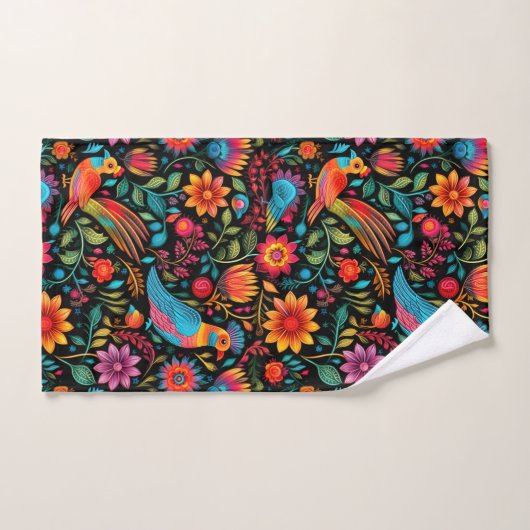 Mexican floral colorful bad handdoek (Handdoek)