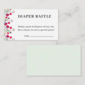 Mexican Floral | Diaper Raffle | Baby Shower  Informatiekaartje (Voorkant / Achterkant)