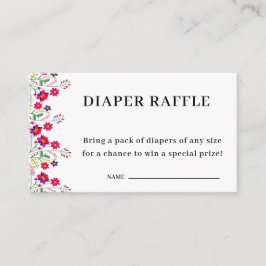 Mexican Floral | Diaper Raffle | Baby Shower Informatiekaartje