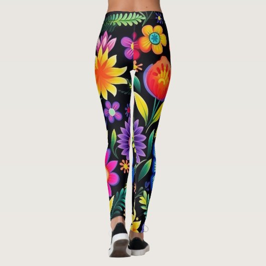 Mexican Floral Fiesta Leggings (Achterkant)