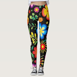 Mexican Floral Fiesta Leggings