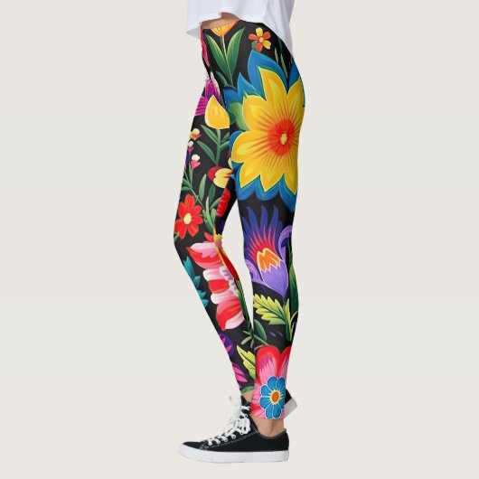 Mexican Floral Fiesta Leggings (Links)
