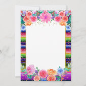 Mexican Floral Gold Glitter verlovingsfeest Kaart (Achterkant)