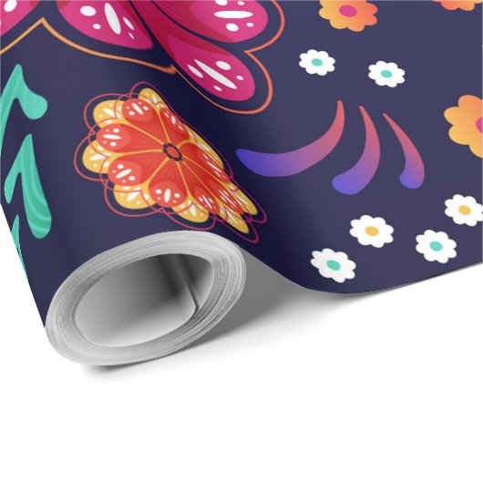 Mexican Floral Pattern  Cadeaupapier (Rol Hoek)