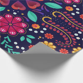 Mexican Floral Pattern  Cadeaupapier (Hoek)