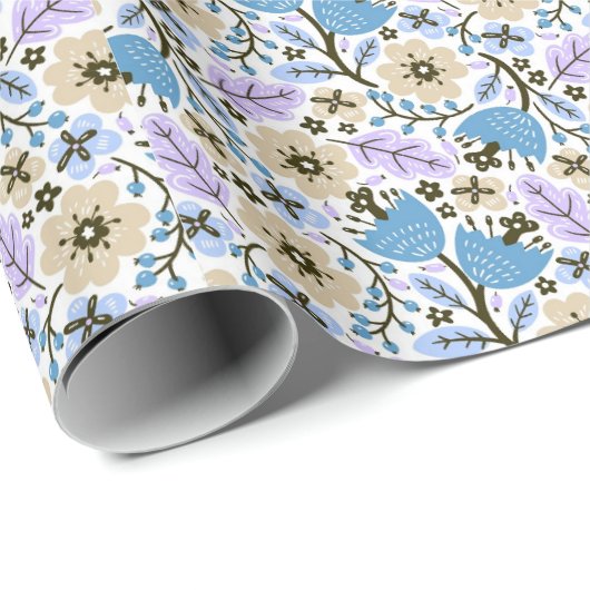 Mexican Floral Pattern Cadeaupapier (Rol Hoek)