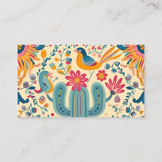 Mexican Floral Recipe Request Vrijgezellenfeest Informatiekaartje (Achterkant)