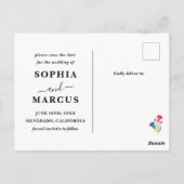 Mexican Floral Save The Date Briefkaart (Achterkant)