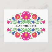 Mexican Floral Save The Date Briefkaart (Voorkant)