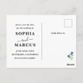 Mexican Floral Save The Date Briefkaart (Achterkant)