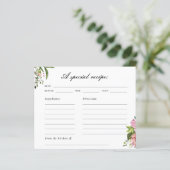 Mexican Floral Vrijgezellenfeest Recept Kaart (Staand voorkant)