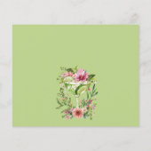 Mexican Floral Vrijgezellenfeest Recept Kaart (Achterkant)