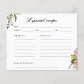 Mexican Floral Vrijgezellenfeest Recept Kaart (Voorkant)