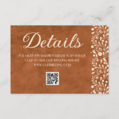 Mexican Floral Wedding Details QR code Informatiekaartje (Voorkant)