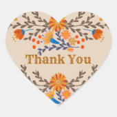 Mexican Floral Western Dank je Hart Sticker (Voorkant)