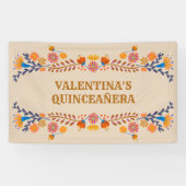 Mexican Floral Western Typografie op maat Spandoek (Horizontaal)