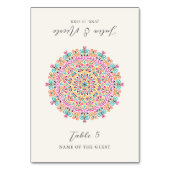 Mexican Flourishing Mandala Wedding Place Card Kaart (Voorkant)