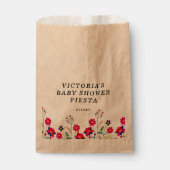 Mexican Flowers Baby shower Fiesta Bedankzakje (Voorkant)