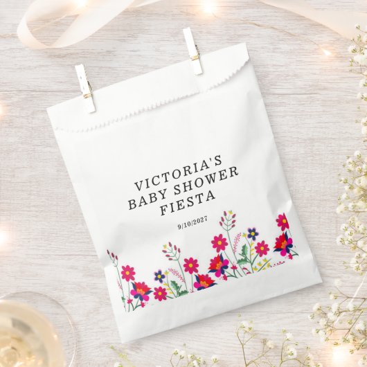 Mexican Flowers Baby shower Fiesta Bedankzakje (Geknipt)