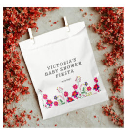 Mexican Flowers Baby shower Fiesta Bedankzakje