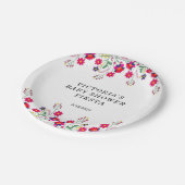 Mexican Flowers Baby shower Fiesta Papieren Bordje (Gekanteld)