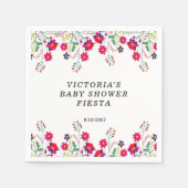 Mexican Flowers Baby shower Fiesta Servet (Voorkant)