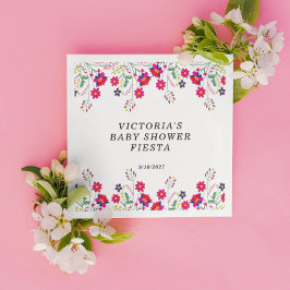 Mexican Flowers Baby shower Fiesta Servet
