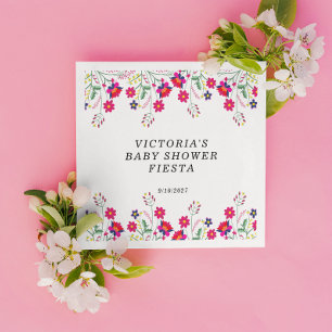 Mexican Flowers Baby shower Fiesta Servet