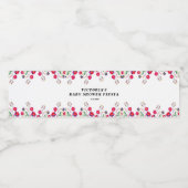 Mexican Flowers Baby Shower Fiesta Waterfles Etiket (Enkel label)