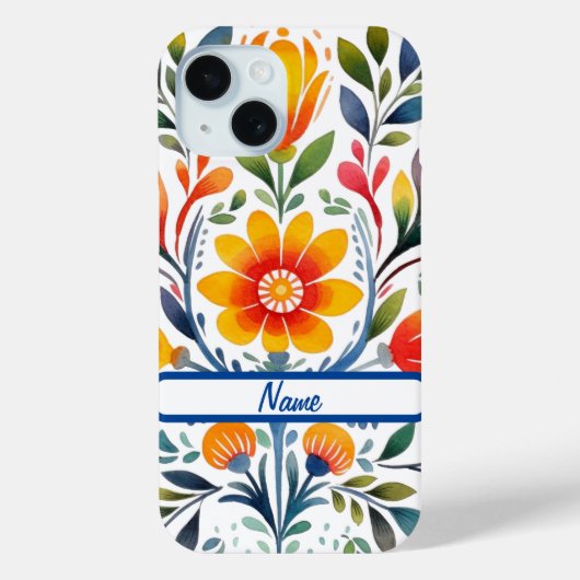 Mexican Flowers Design Hoesje-Mate Case-Mate iPhone Case (Achterkant)