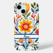 Mexican Flowers Design stoere Hoesje-mate Case-Mate iPhone Case (Achterkant)