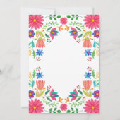 Mexican Flowers Floral Bridal Fiesta Kaart (Achterkant)