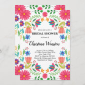 Mexican Flowers Floral Bridal Fiesta Kaart (Voorkant / Achterkant)