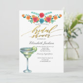 Mexican Flowers Margarita Vrijgezellenfeest Kaart (Staand voorkant)