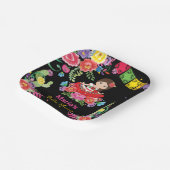 Mexican Flowers Señorita Girl Baby shower Papieren Bordje (Gebogen)